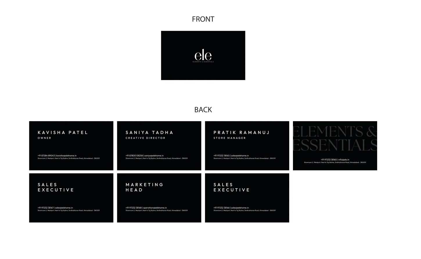 Business-card artwork