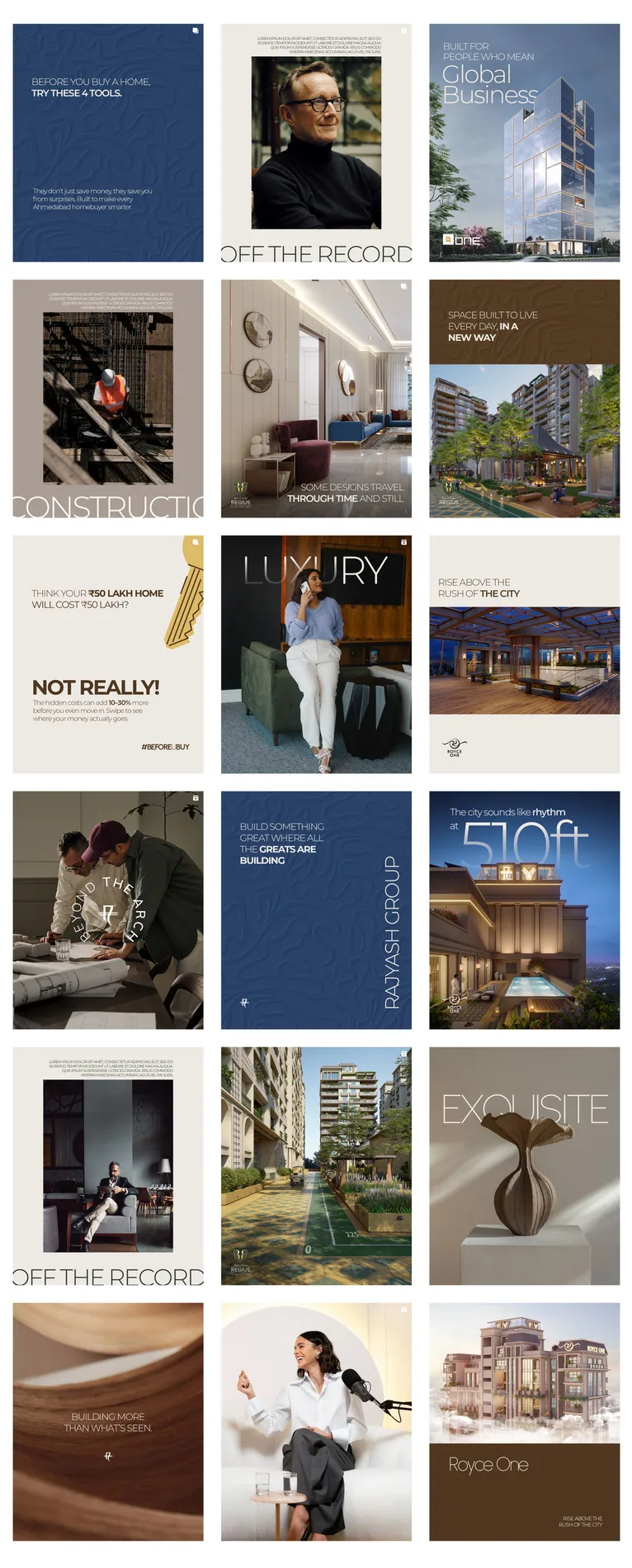 Promotional layout grid