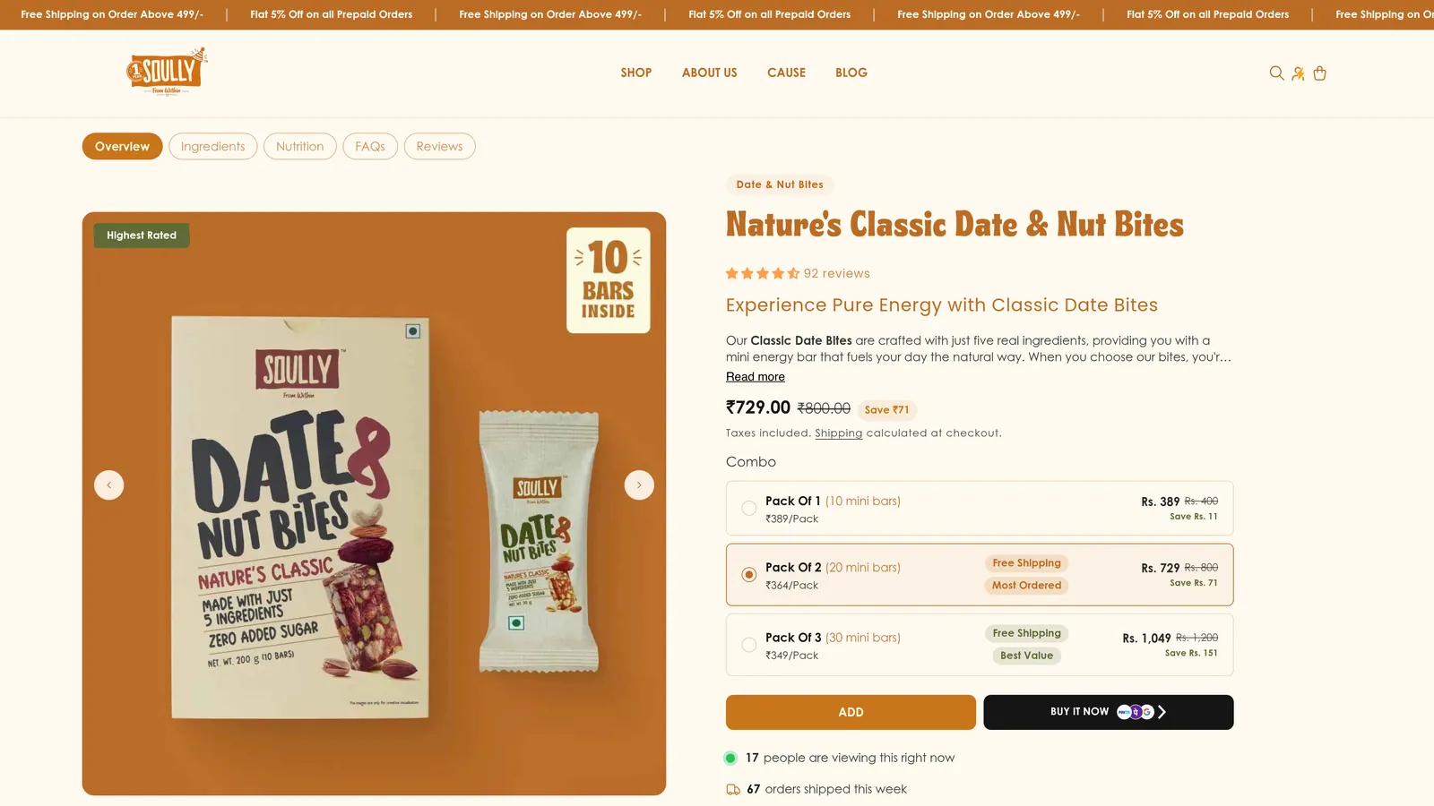 Soully Foods website — screenshot of third selected page