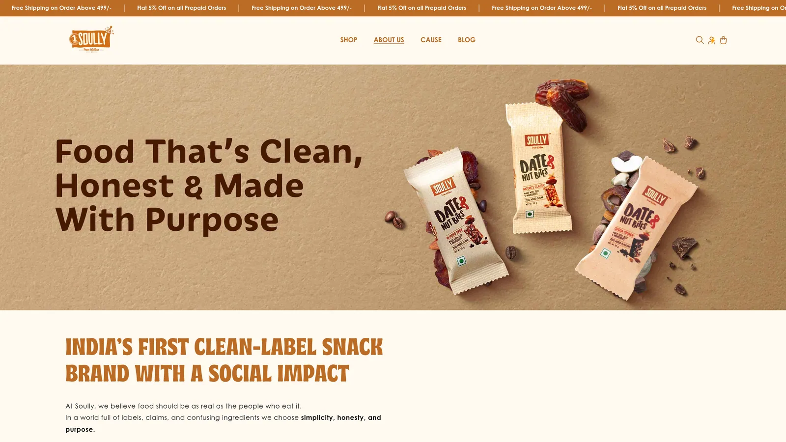 Soully Foods website — screenshot of fourth selected page