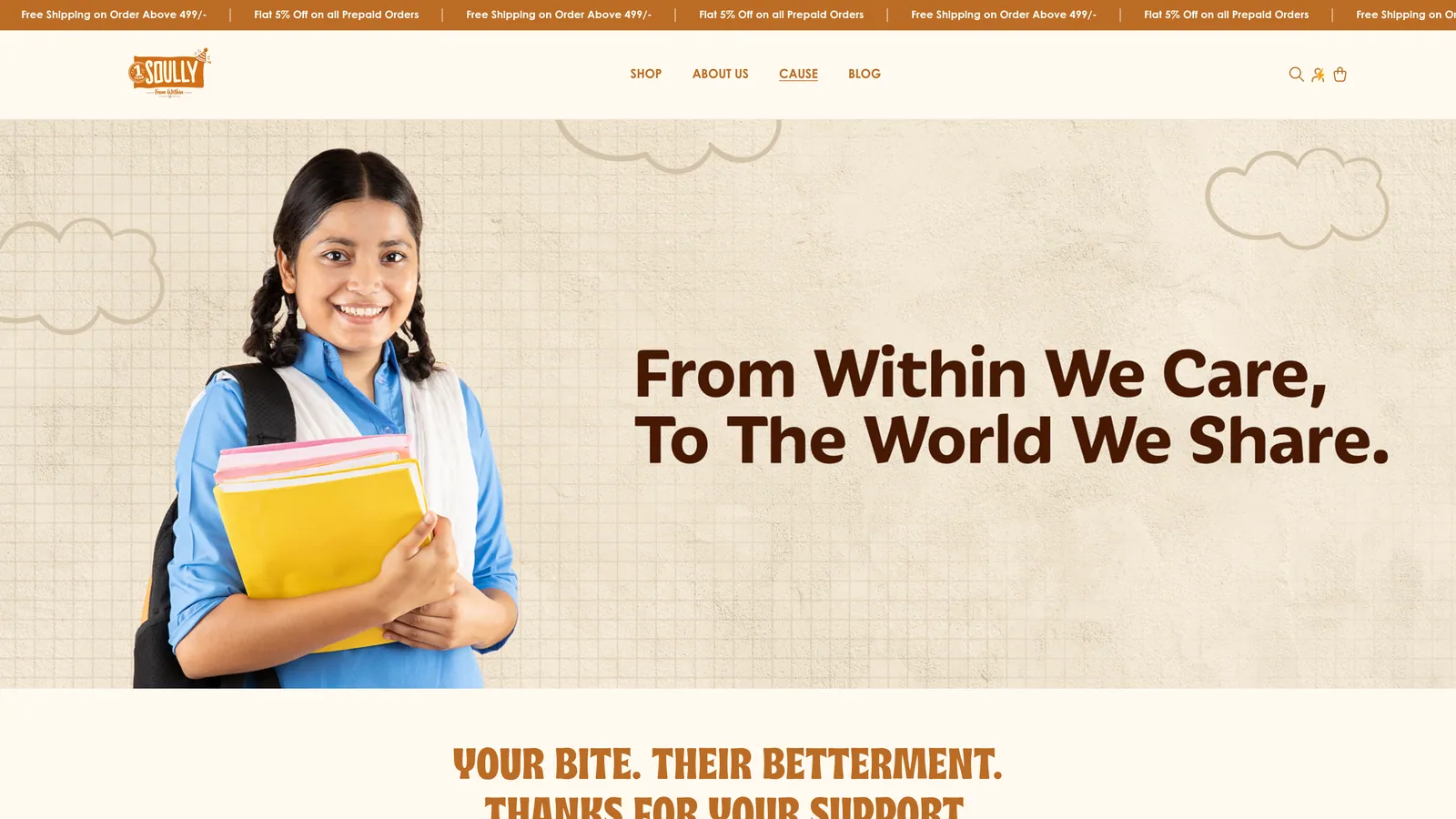 Soully Foods website — screenshot of fifth selected page