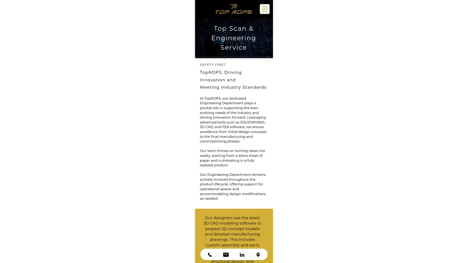 Toprops website — screenshot of third selected page