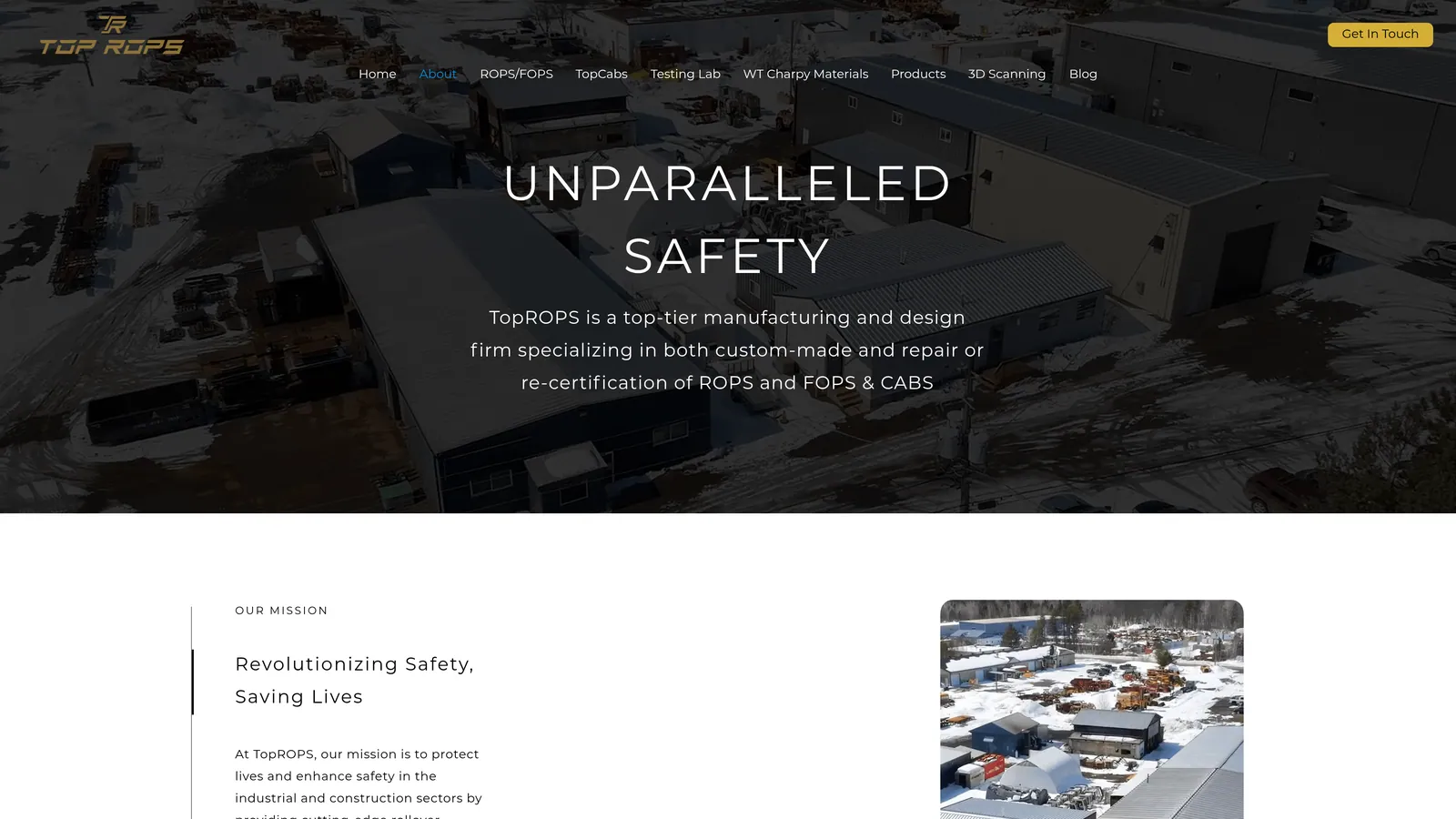 Toprops website — screenshot of fifth selected page