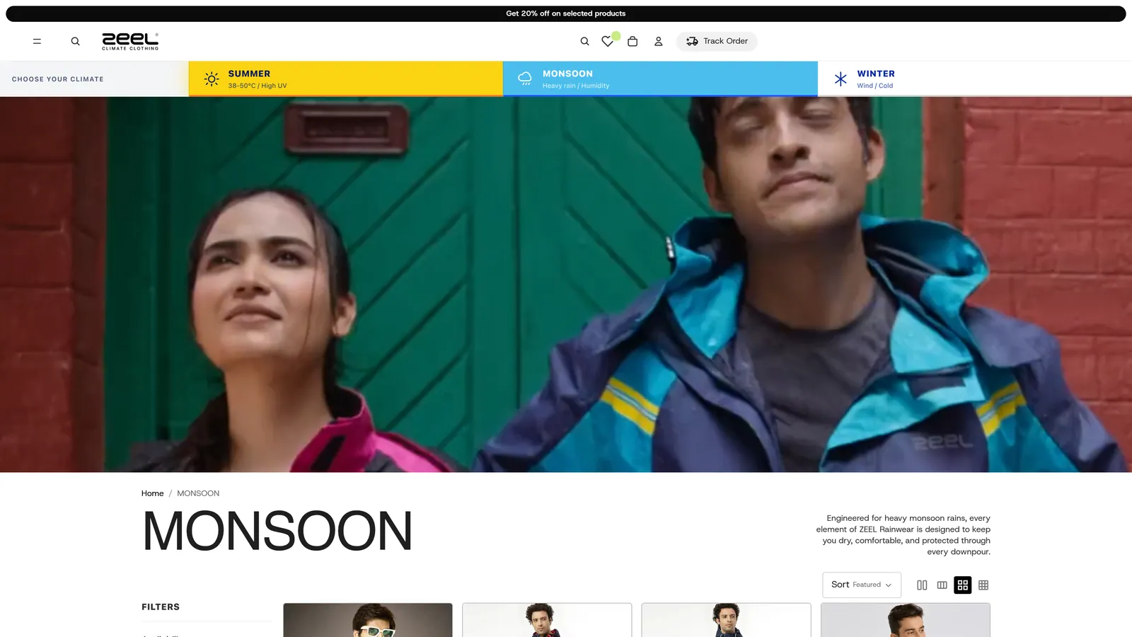 Zeel website — screenshot of third selected page