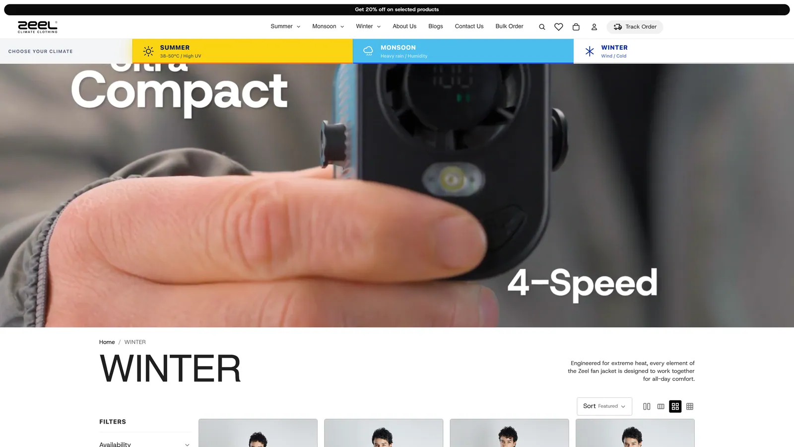 Zeel website — screenshot of fourth selected page